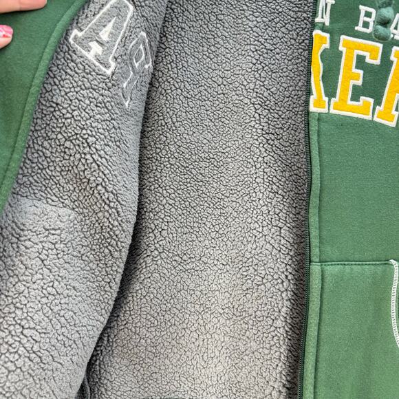 NFL Team Apparel Green Bay Packers Women's M Full Zip Hoodie Fleece Lined GIII - Picture 6 of 11
